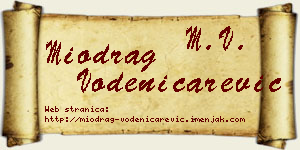 Miodrag Vodeničarević vizit kartica